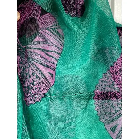 Skull Scarf Green Purple Black - Picture 10 of 13